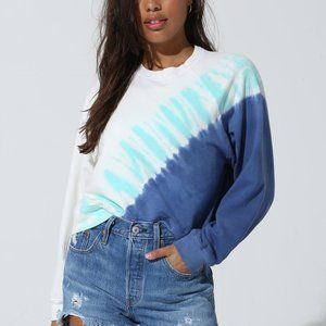 NWT- Electric & Rose Indigo & Opal Tie-Dye Echo Ronan Raglan Sweatshirt -XS.